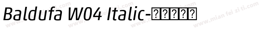 Baldufa W04 Italic字体转换